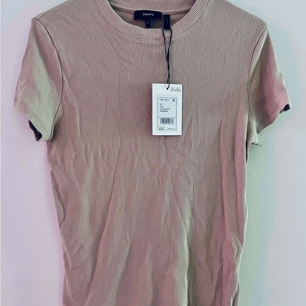 Theory Sand Ribbed Tee